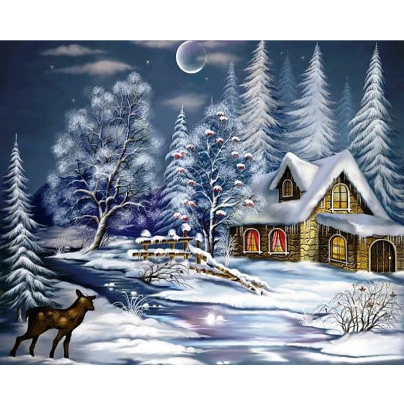 Numbers Acrylic Paint Abstract Modern Wall Art Canvas Painting For Home Decor 40X50CM Snow house
Numbers Acrylic Paint Abstract Modern Wall Art Canvas Painting For Home Decor 40X50CM Snow house
