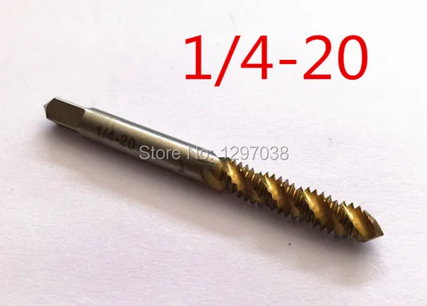5PCS HSS 1/4-20 Titanium Machine Spiral Fluted Machine Screw Tap Right Hand Tap Drill Spiral Point Thread Taps Die Set
5PCS HSS 1/4-20 Titanium Machine Spiral Fluted Machine Screw Tap Right Hand Tap Drill Spiral Point Thread Taps Die Set