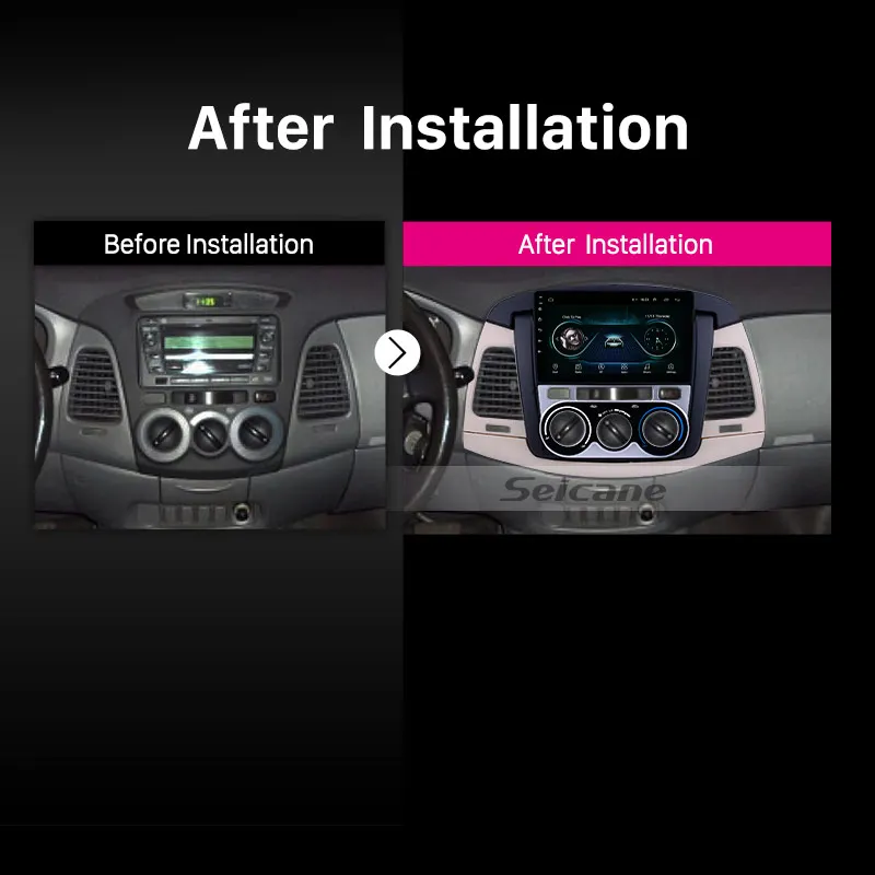 Seicane, 2DIN, Android 2007, GPS, 9 , FM, Bluetooth, Toyota Innova, A/C 2008 2009 2011
Seicane, 2DIN, Android 2007, GPS, 9 , FM, Bluetooth, Toyota Innova, A/C 2008 2009 2011