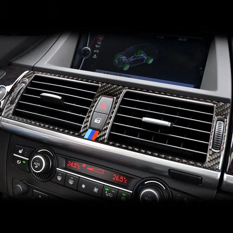 Carbon Fiber Car Interior Navigation Control Panel air conditioner outlet Decorative Frame Cover Trim for BMW e70 e71 X5 X6
Carbon Fiber Car Interior Navigation Control Panel air conditioner outlet Decorative Frame Cover Trim for BMW e70 e71 X5 X6