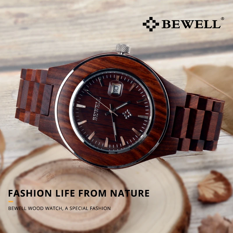 BEWELL Wooden Watch Men Top Luxury Brand Quartz Watches With Calendar Luminous Hands Boy Wood Watch Fashion Style As Gift 100AG
BEWELL Wooden Watch Men Top Luxury Brand Quartz Watches With Calendar Luminous Hands Boy Wood Watch Fashion Style As Gift 100AG
