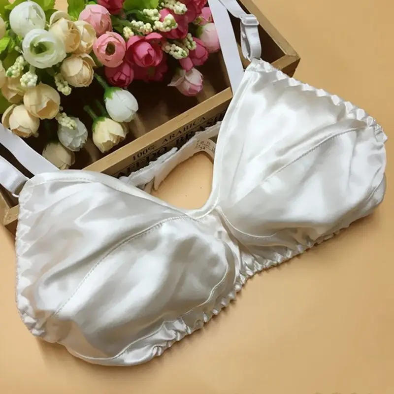 100% Women Silk Bra Thin Wire Free Unpadded V Neck Soft Sleep Bra Underwear LWW9134
100% Women Silk Bra Thin Wire Free Unpadded V Neck Soft Sleep Bra Underwear LWW9134