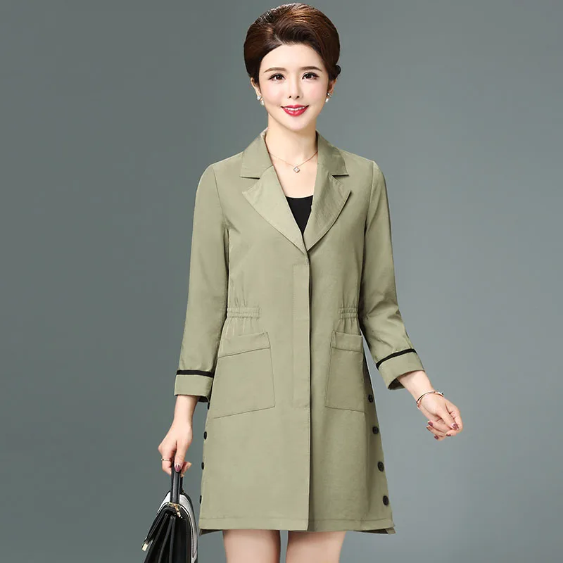 2019 Autumn winter fashion elegant slim trench coat women turn down collar pockets outerwear plus size
2019 Autumn winter fashion elegant slim trench coat women turn down collar pockets outerwear plus size