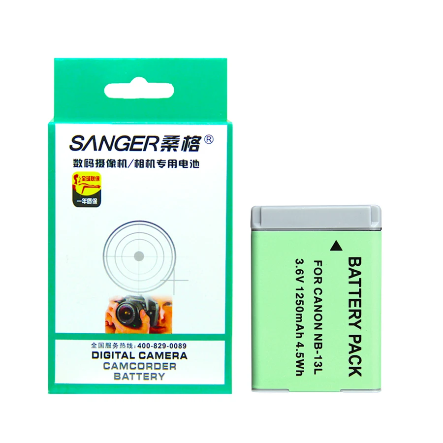 SANGER 1250mAh NB-13L NB13L NB 13L Digital Camera Battery For Canon G7 X Mark II G7X PM165 G5 X G5X G9 X G9X SX620 SX720 HS
SANGER 1250mAh NB-13L NB13L NB 13L Digital Camera Battery For Canon G7 X Mark II G7X PM165 G5 X G5X G9 X G9X SX620 SX720 HS