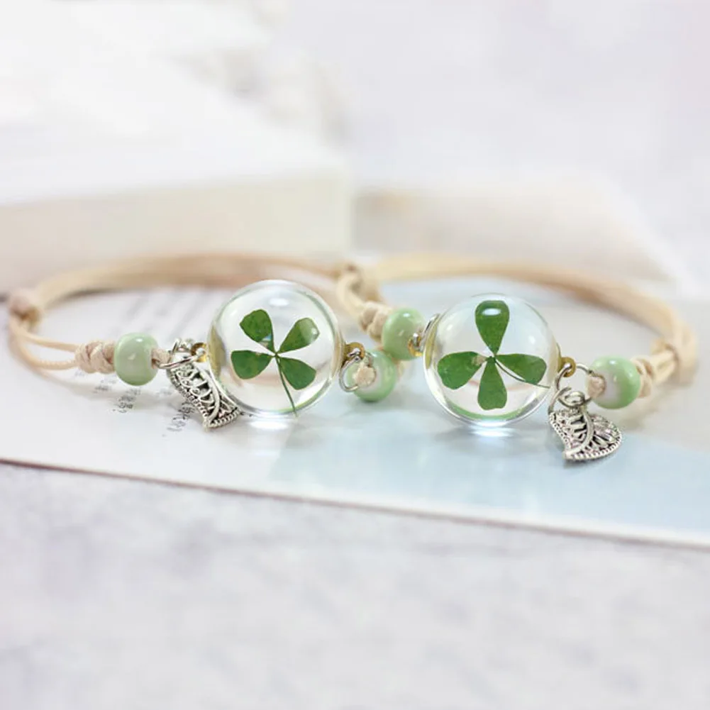 Boho Vintage Lucky Charm Bracelet Crystal Glass Ball Women's Bracelet Weave Multi-layer Rope Bracelet Lucky Leaf Clover Flower
Boho Vintage Lucky Charm Bracelet Crystal Glass Ball Women's Bracelet Weave Multi-layer Rope Bracelet Lucky Leaf Clover Flower