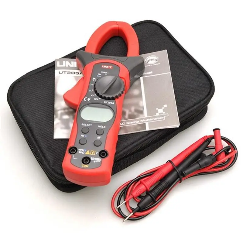 UNIT UT205A Auto Range 1000A Digital Clamp Meters Multimeters Voltmeter with LCD Backlight LCD Electrical Multimeter
UNIT UT205A Auto Range 1000A Digital Clamp Meters Multimeters Voltmeter with LCD Backlight LCD Electrical Multimeter