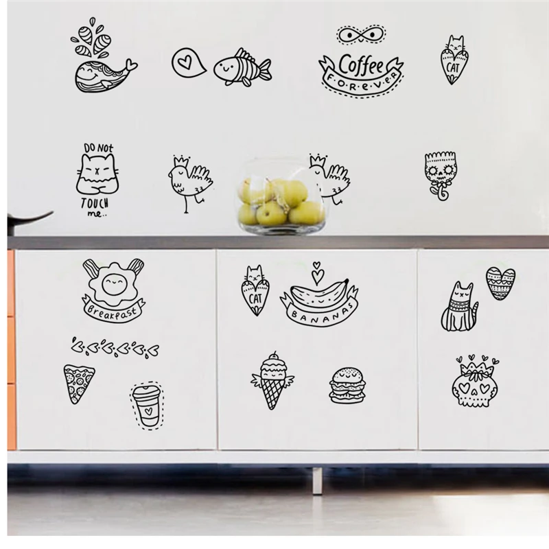 creative cartoon animals kitchen wall stickers home decor 50*70cm wall decals diy mural art pvc poster decorations
creative cartoon animals kitchen wall stickers home decor 50*70cm wall decals diy mural art pvc poster decorations