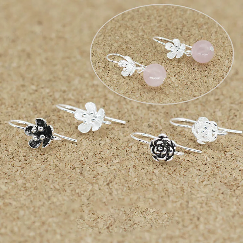 2pcs 925 Sterling Silver Earring Clasp for Jewelry Making Flower Earwire Hook Findings DIY Women Earring Accessories Supplier
2pcs 925 Sterling Silver Earring Clasp for Jewelry Making Flower Earwire Hook Findings DIY Women Earring Accessories Supplier