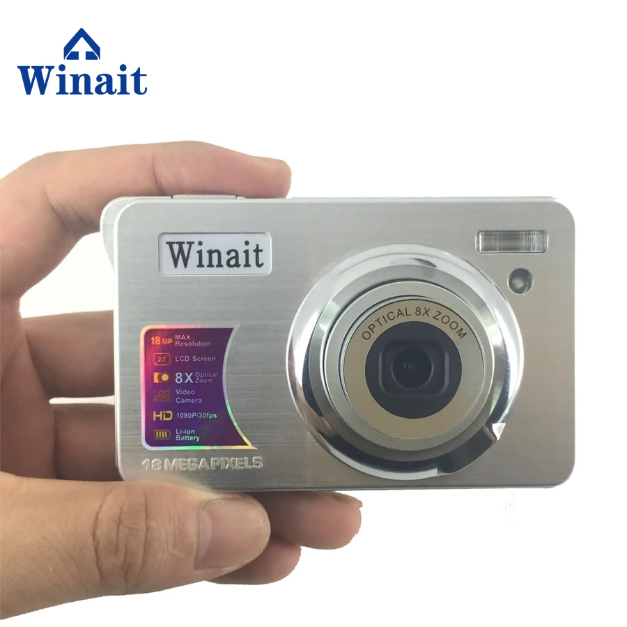 Winait 15 Mega pixels digital compact camera 3x optical zoom and 2.7'' TFT display digital video camera
Winait 15 Mega pixels digital compact camera 3x optical zoom and 2.7'' TFT display digital video camera