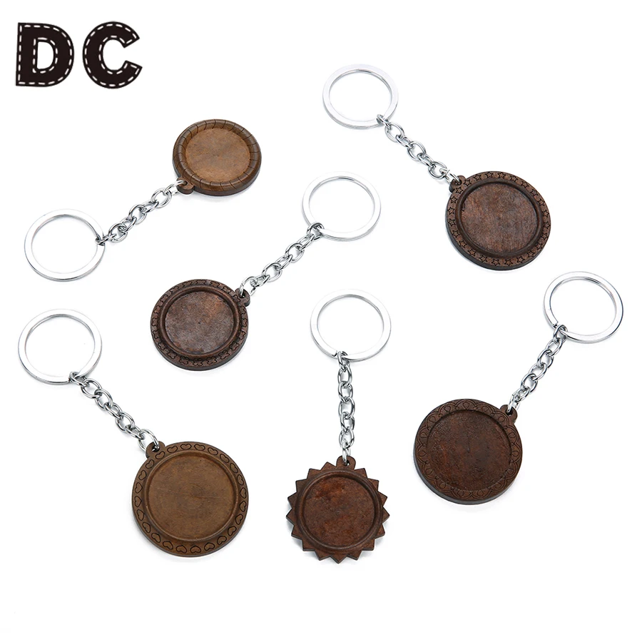 DC New Brown Keyrings Keychains 25/30mm Cabochons Tray Base Setting Pendants Keychain DIY Jewelry Gifts Key Chain Accessories
DC New Brown Keyrings Keychains 25/30mm Cabochons Tray Base Setting Pendants Keychain DIY Jewelry Gifts Key Chain Accessories