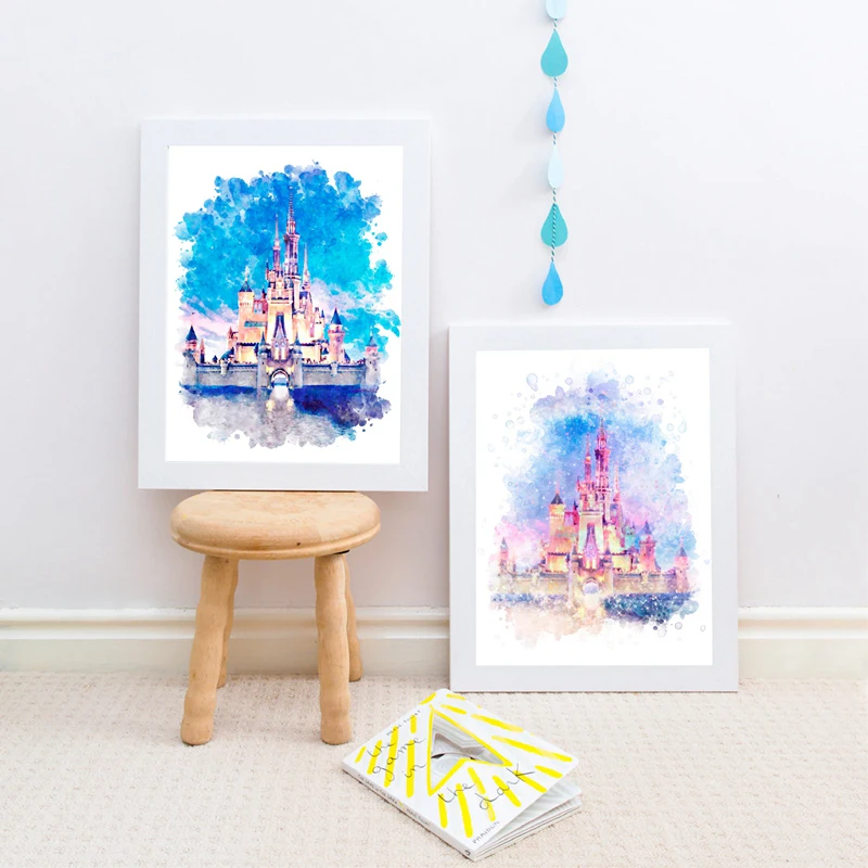 Watercolor Castle Art Princess Nursery Wall Art Print Cartoon Castle Canvas Painting Kids Room Decor Birthday Party Decoration
Watercolor Castle Art Princess Nursery Wall Art Print Cartoon Castle Canvas Painting Kids Room Decor Birthday Party Decoration