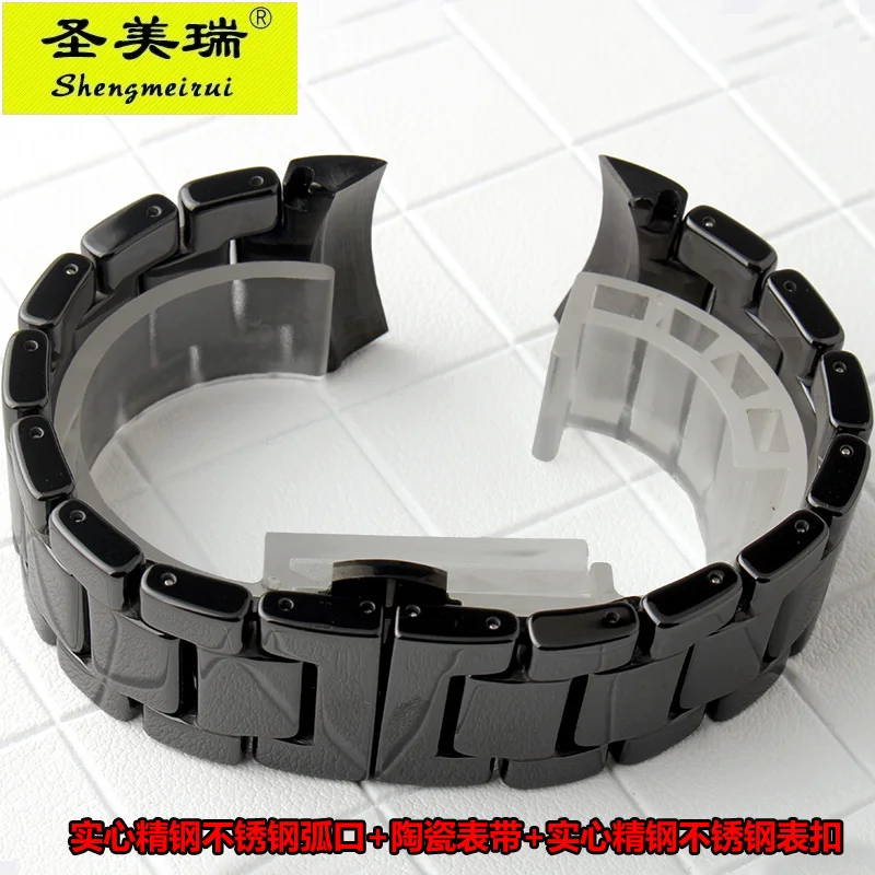 SHENGMEIRUI черный Керамика ремешок для передач s3 Смарт-часы Аксессуары Бабочка