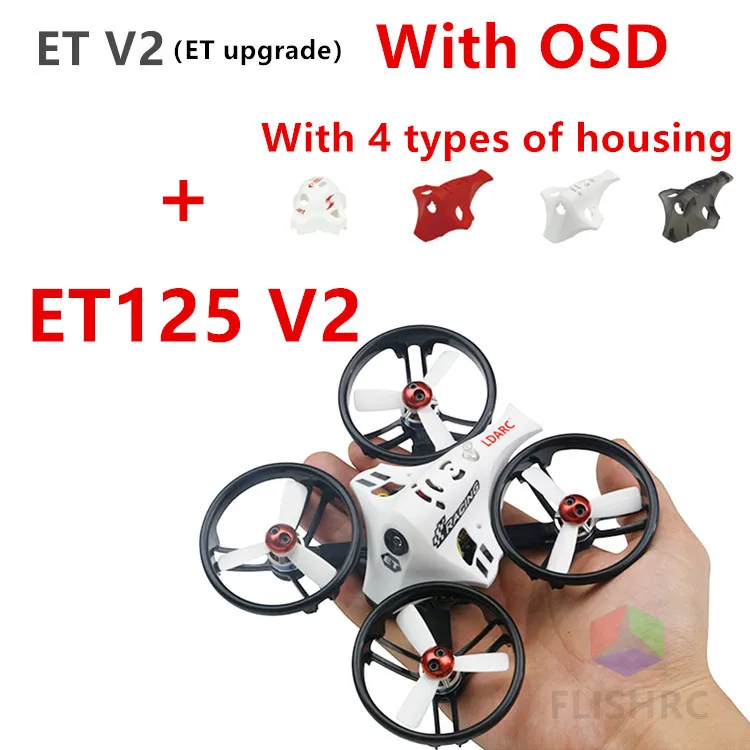 LDARC ET125 V2 микро FPV гоночный Дрон Квадрокоптер PNP с OSD 800TVL камерой 16 каналов 25 мВт 100 VTX