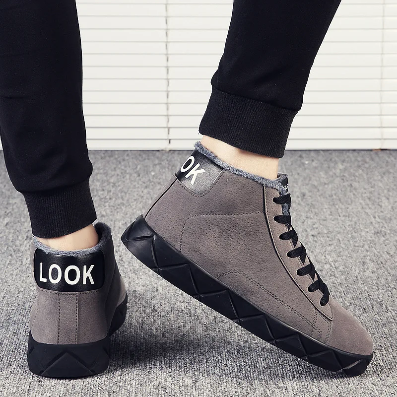 EXCARGO Ankle Snow Boots Men Casual Round Toe Warm Solid Lace Up Shoes 2019 Winter Low Flats Boots For Men Plush Fashion Shoe
EXCARGO Ankle Snow Boots Men Casual Round Toe Warm Solid Lace Up Shoes 2019 Winter Low Flats Boots For Men Plush Fashion Shoe