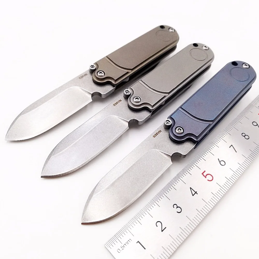JSSQ Mini Folding Knife S35VN Blade Titanium Handle Ball Bearing Pocket Knives Key pendant Survival Hunting Camping EDC Tools
JSSQ Mini Folding Knife S35VN Blade Titanium Handle Ball Bearing Pocket Knives Key pendant Survival Hunting Camping EDC Tools
