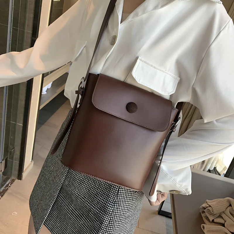 Luxury Designer Bucket Bags Women PU Leather Crossbody bag Shoulder Bucket Bag simple style Wild bags