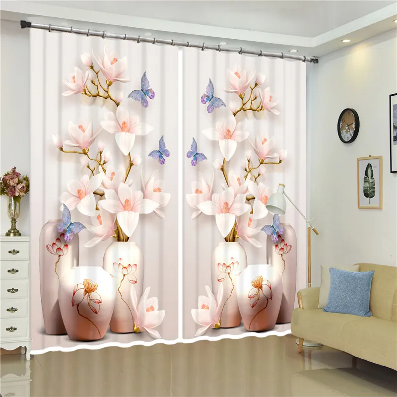 Classic Elegent Vase Flowers Window Curtains For Living Room Bedroom 3D Window Curtains Drapes Door Kitchen Curtain
Classic Elegent Vase Flowers Window Curtains For Living Room Bedroom 3D Window Curtains Drapes Door Kitchen Curtain
