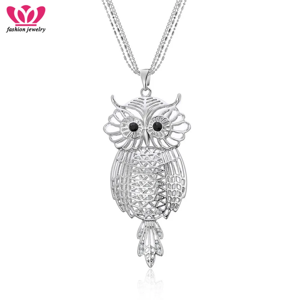Women Sweater Long Chain Crystal Owl Necklace &Pendant Fashion Hollow Owl Animal Necklace For Fashion Women Jewelry Gifts 2018
Women Sweater Long Chain Crystal Owl Necklace &Pendant Fashion Hollow Owl Animal Necklace For Fashion Women Jewelry Gifts 2018