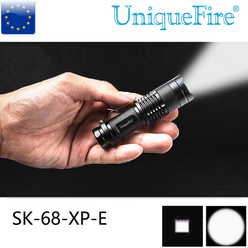 Mini Pocket Flashlight UniqueFire 5W Powerful UF-SK68 XP-E LED 240 Lumen 3 Mode Operating Zooming For Camp
Mini Pocket Flashlight UniqueFire 5W Powerful UF-SK68 XP-E LED 240 Lumen 3 Mode Operating Zooming For Camp