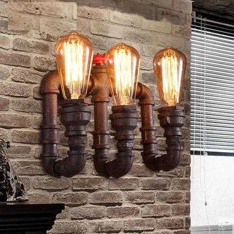Loft Style Industrial Water Pipe Lamp Edison Wall Sconce Iron Art Vintage Wall Light Fixtures For Home Indoor Lighting
Loft Style Industrial Water Pipe Lamp Edison Wall Sconce Iron Art Vintage Wall Light Fixtures For Home Indoor Lighting