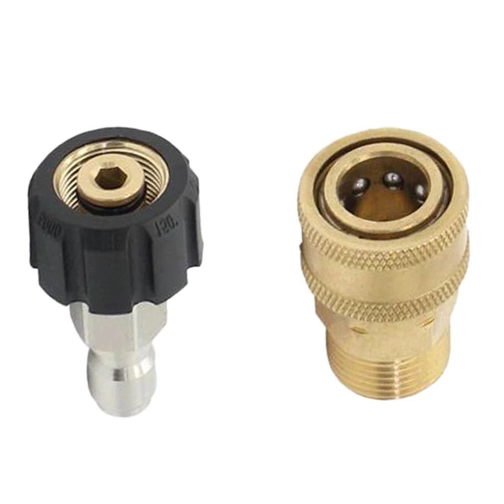 2pcs Pressure Washer Quick Release M22/14 To 1/4 Plug Brass Connector Garden Watering Accessories
2pcs Pressure Washer Quick Release M22/14 To 1/4 Plug Brass Connector Garden Watering Accessories