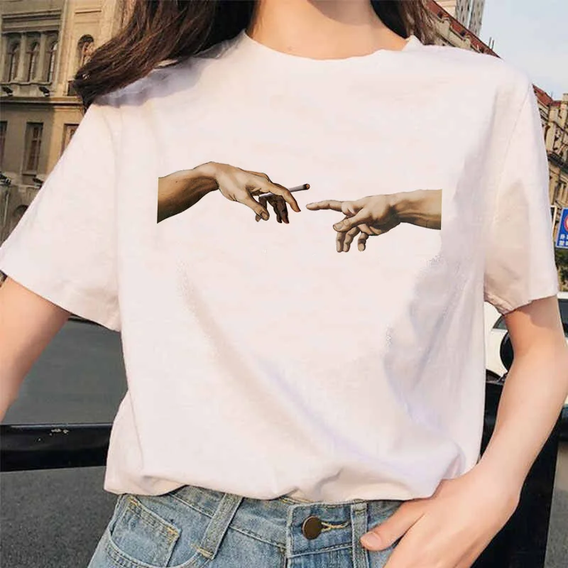 Женская Винтажная Футболка микеланжело, ulzzang hands femme, Харадзюку, 90s Эстетическая женская футболка гранж Graphic
Женская Винтажная Футболка микеланжело, ulzzang hands femme, Харадзюку, 90s Эстетическая женская футболка гранж Graphic