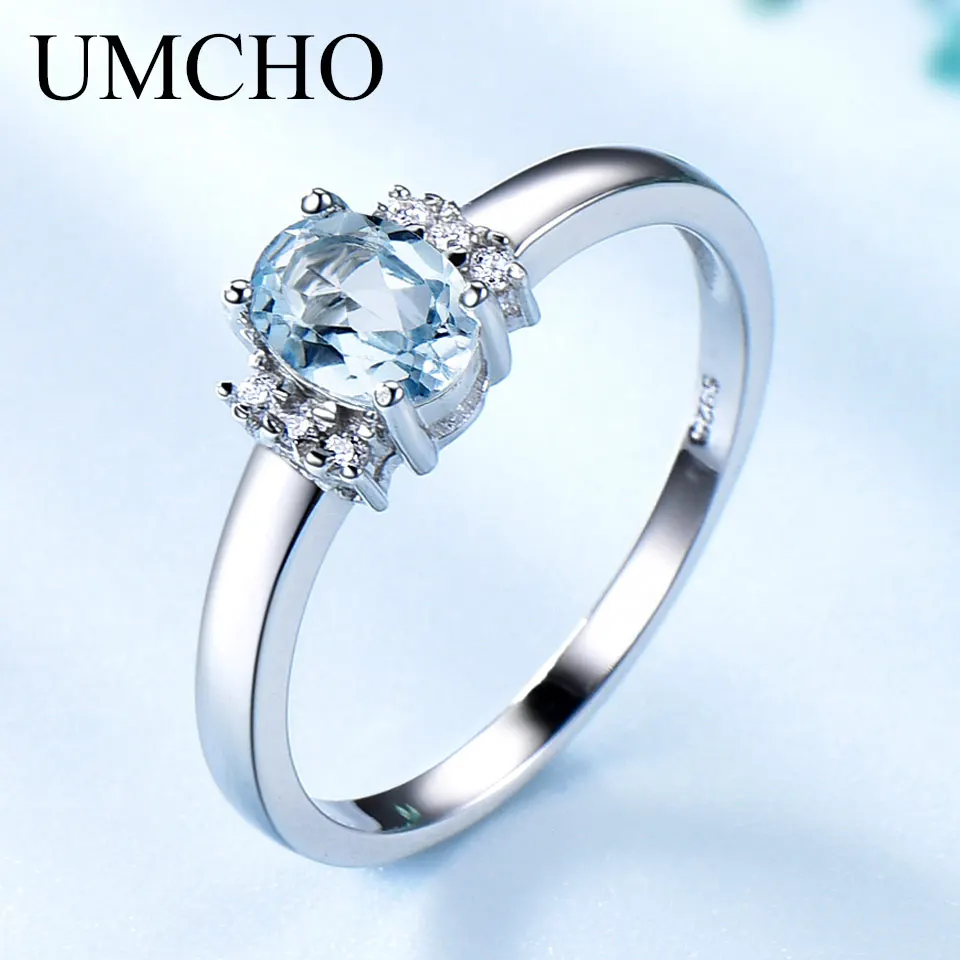 UMCHO Blue Topaz Gemstone Rings for Women 925 Sterling Silver Engagement Ring Oval Cut Wedding Jewelry Birthstone Party Gift
UMCHO Blue Topaz Gemstone Rings for Women 925 Sterling Silver Engagement Ring Oval Cut Wedding Jewelry Birthstone Party Gift