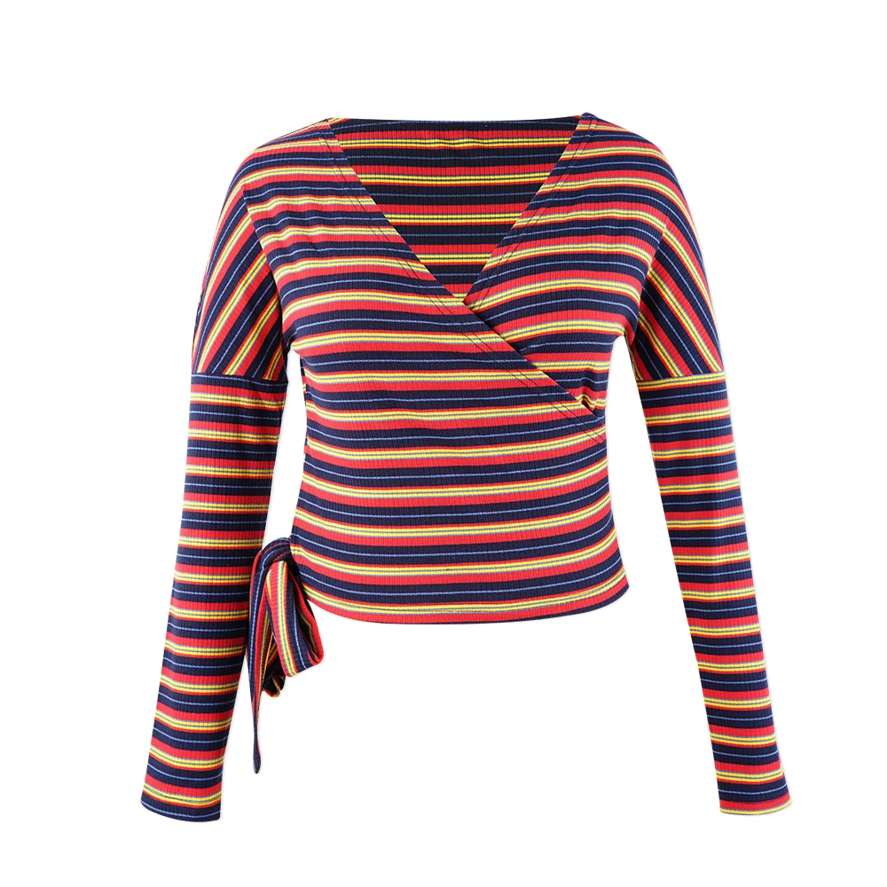 Fashion Long Sleeve Knitted Sexy V-neck Short T-shirt Top Wrap Bandage Slim Office Lady Cardigan Spring Tshirt
Fashion Long Sleeve Knitted Sexy V-neck Short T-shirt Top Wrap Bandage Slim Office Lady Cardigan Spring Tshirt