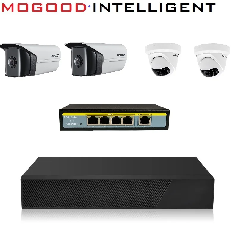 Hikvision широкоугольная камера DS 2CD3345P1 I или 2CD3T45DP1 и переключатель PoE MoGood