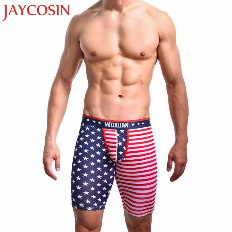 Нижнее белье JAYCOSIN Newly 2018 с флагом сексуальное нижнее в полоску мужские боксеры