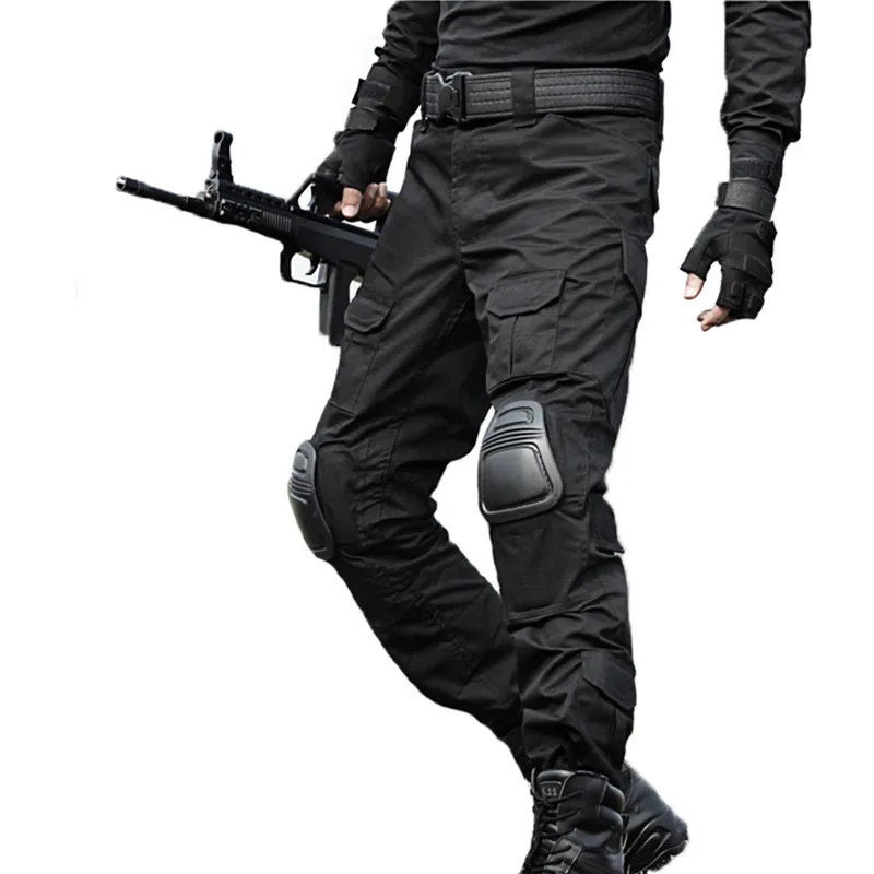 

Брюки мужские камуфляжные тактические, штаны-карго в стиле милитари, с наколенниками, охотничий спецназ, боевые охотничьи штаны
