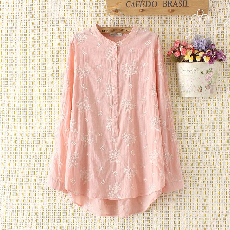 New Fashion Autumn Casual Women Long Shirt Plus Size Woman Clothes Long sleeve Cotton Tops Embroidered flowers Blouses
New Fashion Autumn Casual Women Long Shirt Plus Size Woman Clothes Long sleeve Cotton Tops Embroidered flowers Blouses