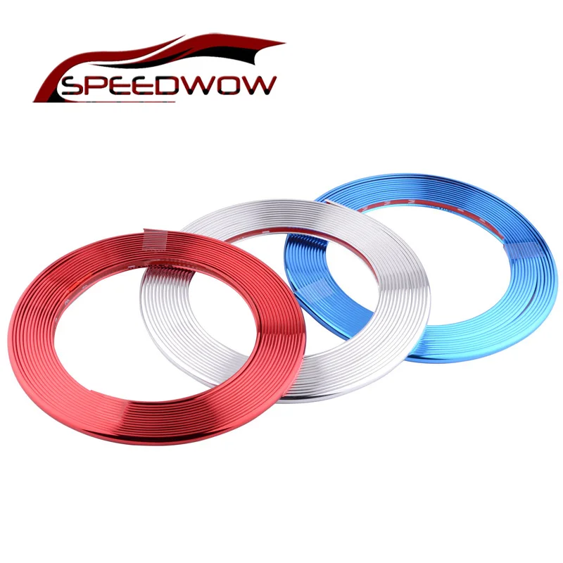 SPEEDWOW Car-styling 8 Meter Wheel Rim Edge Protector Sticker Chrome Wheel Decoration Auto Tire Rims Plated Strip Decoration
SPEEDWOW Car-styling 8 Meter Wheel Rim Edge Protector Sticker Chrome Wheel Decoration Auto Tire Rims Plated Strip Decoration