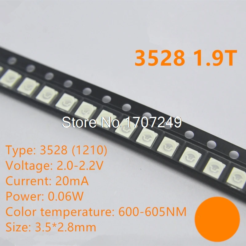 1000pcs/lot 3528 orange 1.9T high brightness LED lamp beads 1210 orange light emitting diode 3528 orange SMD LED lamp beads
1000pcs/lot 3528 orange 1.9T high brightness LED lamp beads 1210 orange light emitting diode 3528 orange SMD LED lamp beads