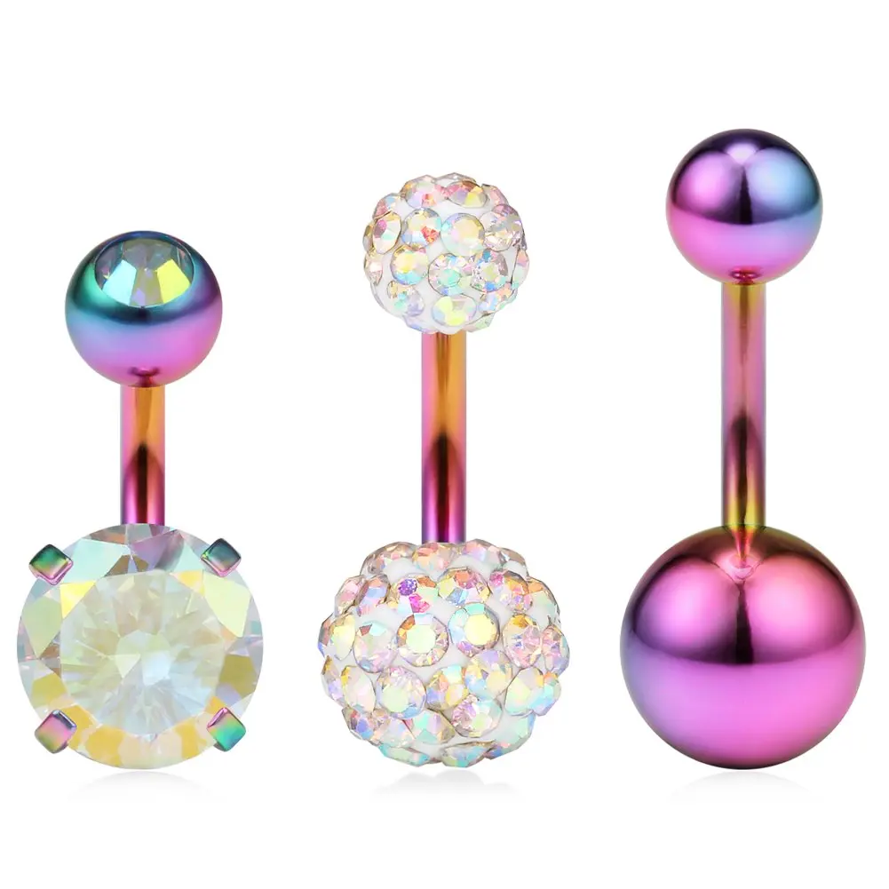 14G 316L Surgical Steel Shiny Ball & Crystal Ferido & Four Prong-set CZ Belly Earring Navel 6mm Short Button Rings Bar 8mm 10mm
14G 316L Surgical Steel Shiny Ball & Crystal Ferido & Four Prong-set CZ Belly Earring Navel 6mm Short Button Rings Bar 8mm 10mm