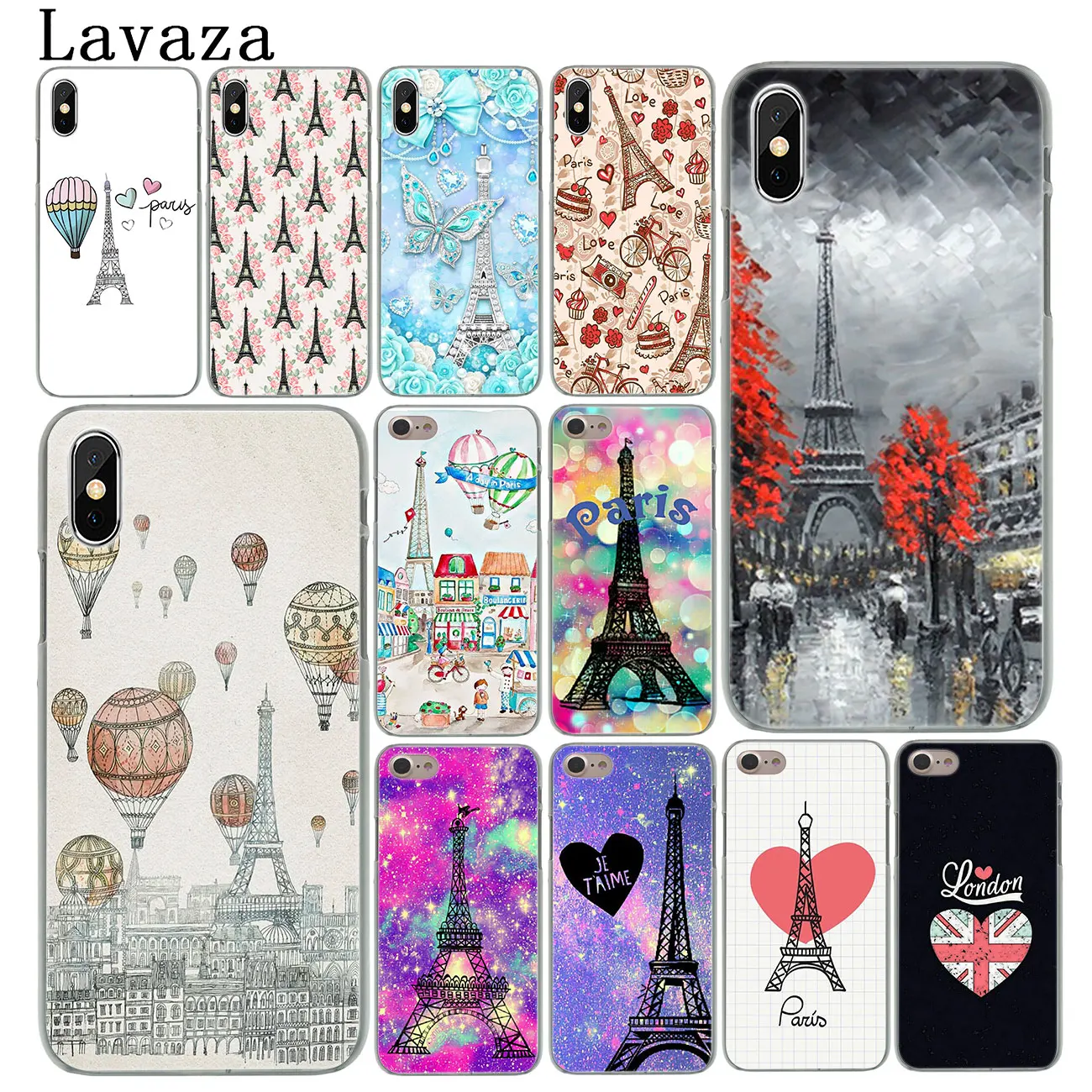 Фото Жесткий чехол для телефона Lavaza с изображением Парижа и Эйфелевой - купить