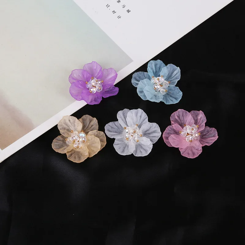 6pcs 4cm Fashion Handmade Six Petal Matte Flower Acrylic Flower Charms Pendant for DIY Earring Jewelry Findings Making
6pcs 4cm Fashion Handmade Six Petal Matte Flower Acrylic Flower Charms Pendant for DIY Earring Jewelry Findings Making