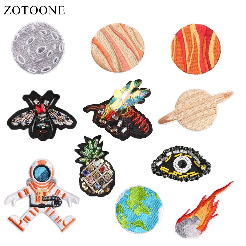 Фото Нашивки ZOTOONE с изображением планеты астронавта наклейки сделай сам