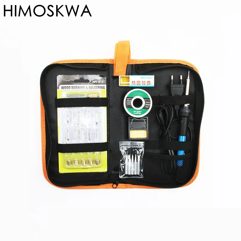 Temperature Electric Soldering Iron 220V 110V 60W Welding Solder Rework Station Heat 5+ 28 pcs Tips Repair Tool Soldering wires
Temperature Electric Soldering Iron 220V 110V 60W Welding Solder Rework Station Heat 5+ 28 pcs Tips Repair Tool Soldering wires