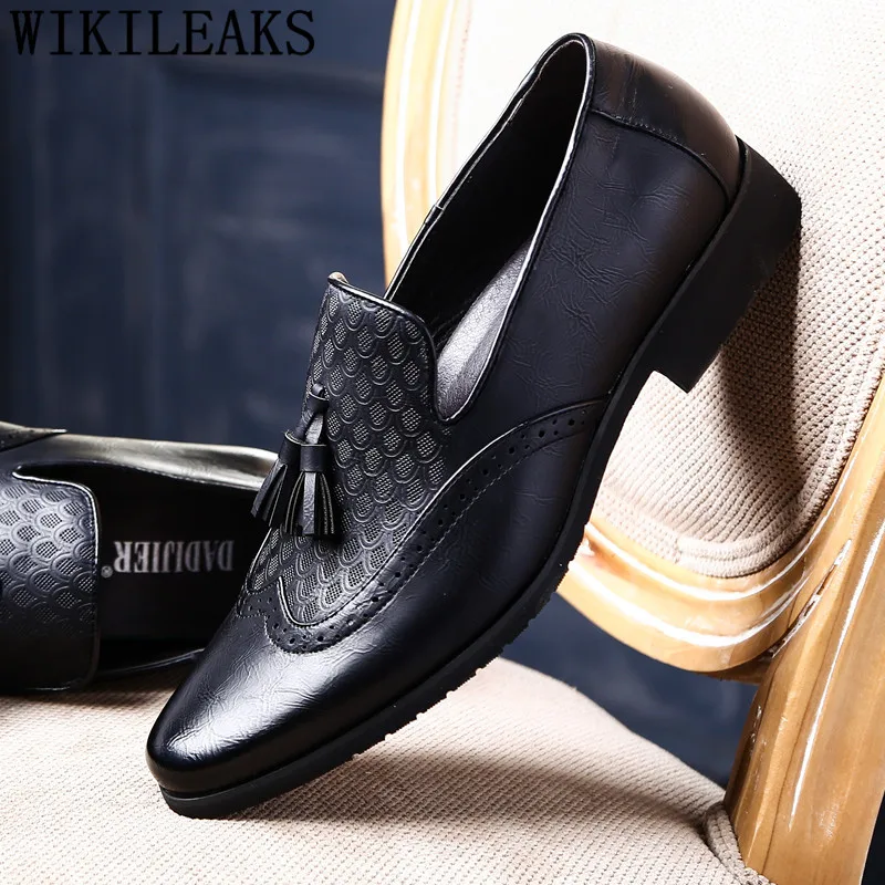 Luxury Tassel Leather Shoes Men Luxury Brand Buisness Loafers Formal Wedding Dress Shoes Designer Brogues Oxford Shoes For Men
Luxury Tassel Leather Shoes Men Luxury Brand Buisness Loafers Formal Wedding Dress Shoes Designer Brogues Oxford Shoes For Men