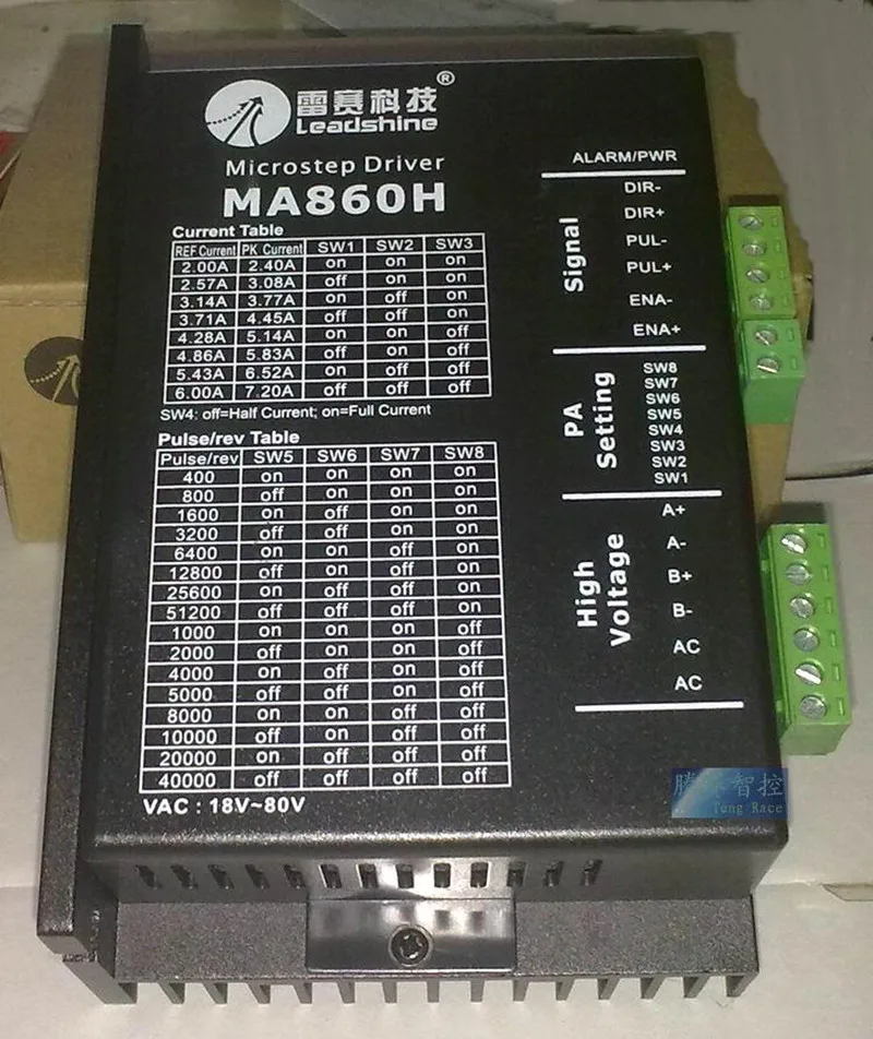 Двухфазный Драйвер шагового двигателя MA860H Leadshine NEMA34 48 В переменного тока 7 2 А