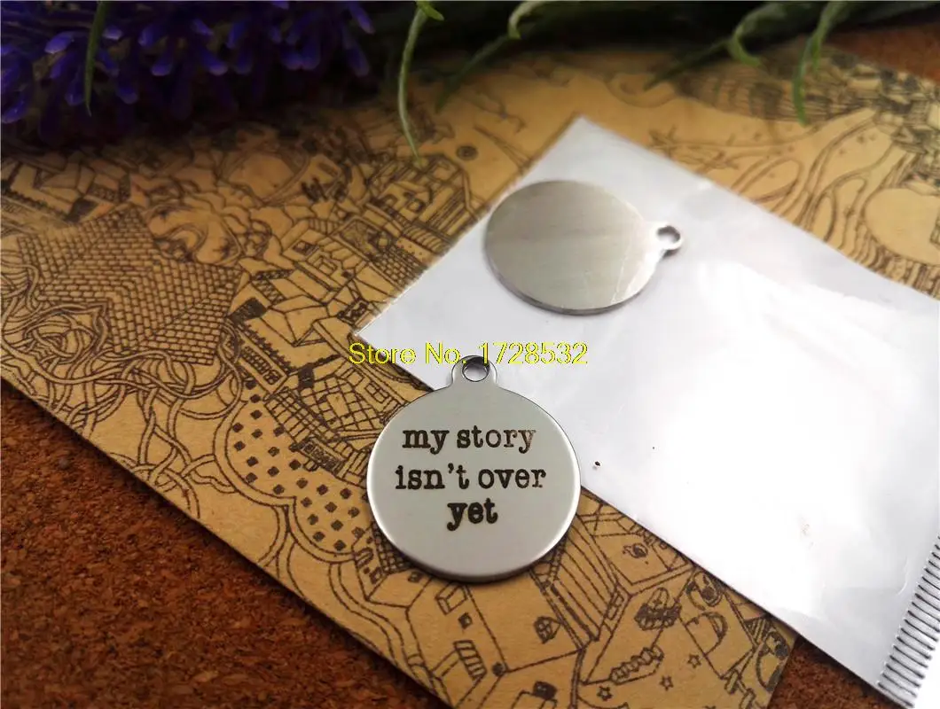 10pcs-stainless steel Charms" my story isn't over yet" DIY Charms Pendants for necklace/bracelet/keychain DIY jewelry
10pcs-stainless steel Charms" my story isn't over yet" DIY Charms Pendants for necklace/bracelet/keychain DIY jewelry