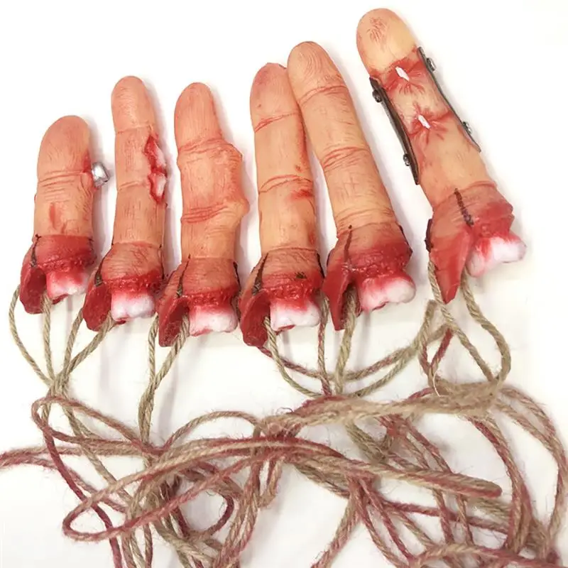Halloween Bloody Broken Finger House Party Decoration Scary Simulated Fake Finger Joke Prank Halloween Horror Supplies
Halloween Bloody Broken Finger House Party Decoration Scary Simulated Fake Finger Joke Prank Halloween Horror Supplies