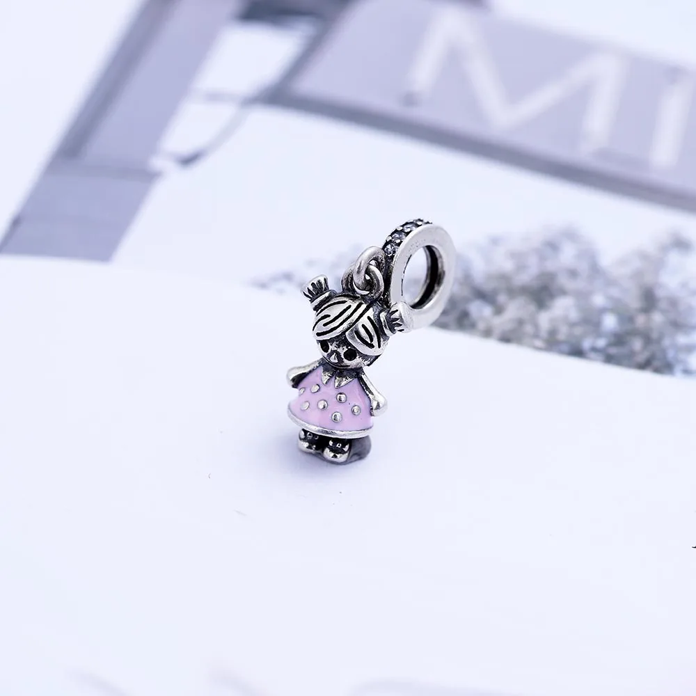 ZMZY New 100% 925 Sterling Silver Couple Little Girl & Boy Pendant Charm Snake chain Charm Bracelet DIY Jewelry
ZMZY New 100% 925 Sterling Silver Couple Little Girl & Boy Pendant Charm Snake chain Charm Bracelet DIY Jewelry
