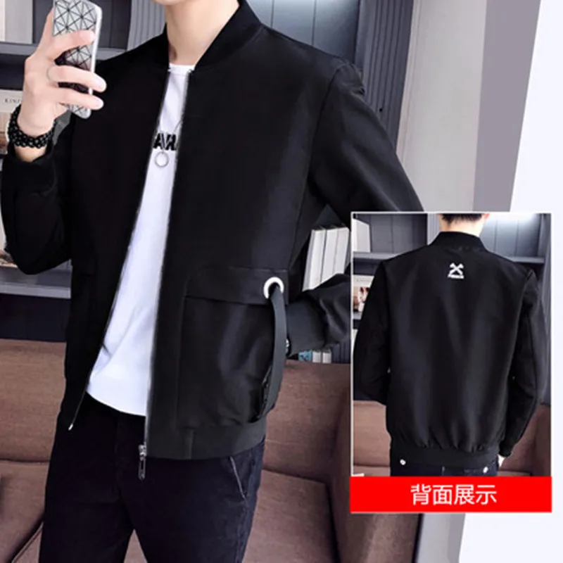 Men Bomber jacket Spring autumn Stand collar Casual coat mens Solid color Baseball jacket New Male slim outerwear Brand clothing
Men Bomber jacket Spring autumn Stand collar Casual coat mens Solid color Baseball jacket New Male slim outerwear Brand clothing