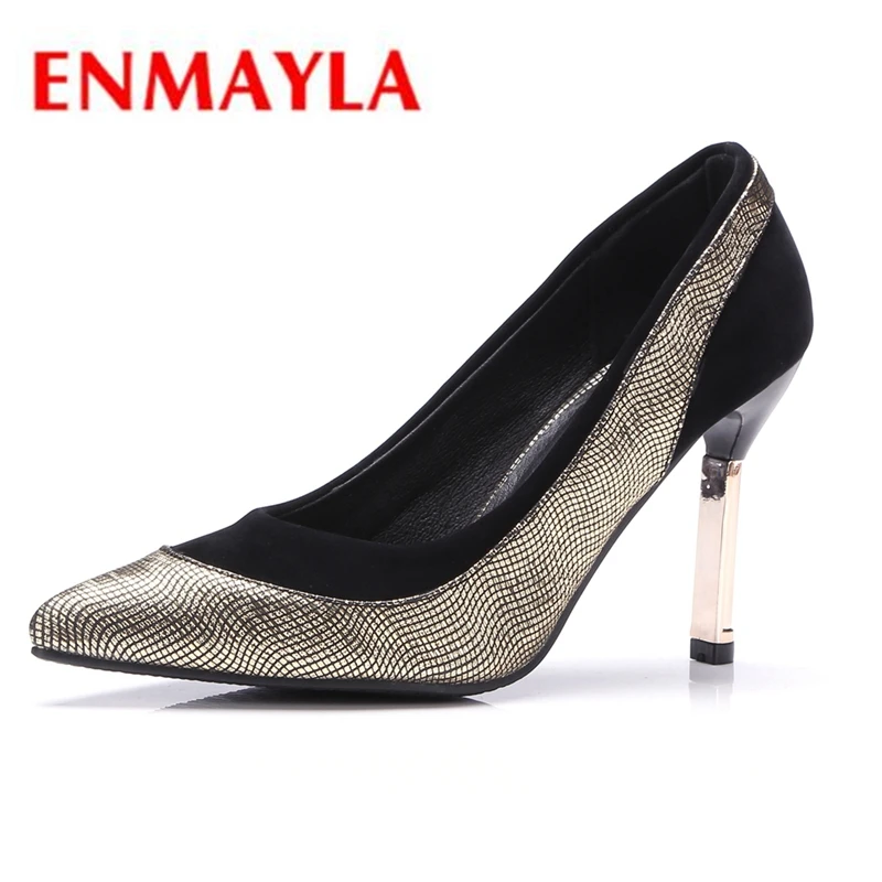 ENMAYLA Women High heels Pumps for woman Spring Autumn Patchwork Pointed toe Thin heels Classic Pumps Big size34-43 Rubber CR121
ENMAYLA Women High heels Pumps for woman Spring Autumn Patchwork Pointed toe Thin heels Classic Pumps Big size34-43 Rubber CR121