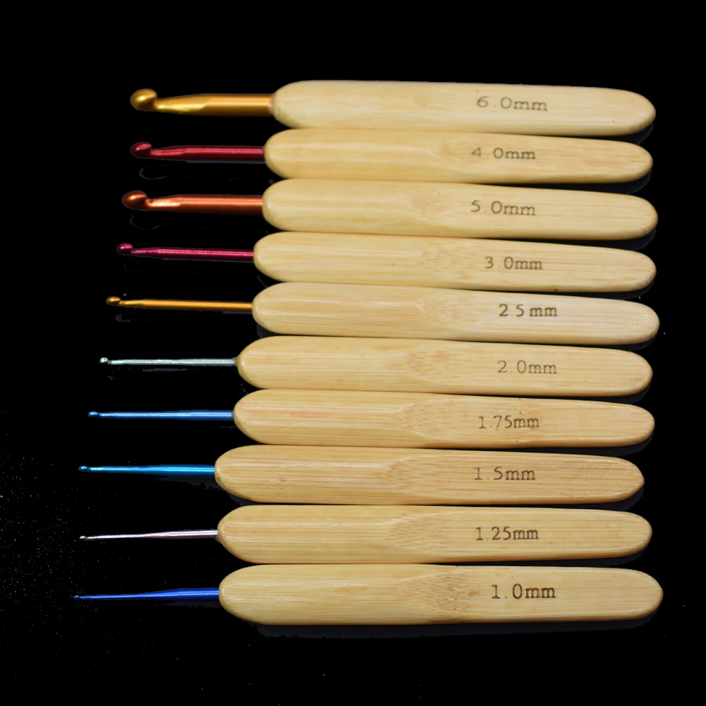 10Pcs Bamboo Handle Multicolour Aluminum Crochet Hooks Needles Weave Craft Yarn Sewing Tools & Accessory Crochet Hooks Needles
10Pcs Bamboo Handle Multicolour Aluminum Crochet Hooks Needles Weave Craft Yarn Sewing Tools & Accessory Crochet Hooks Needles