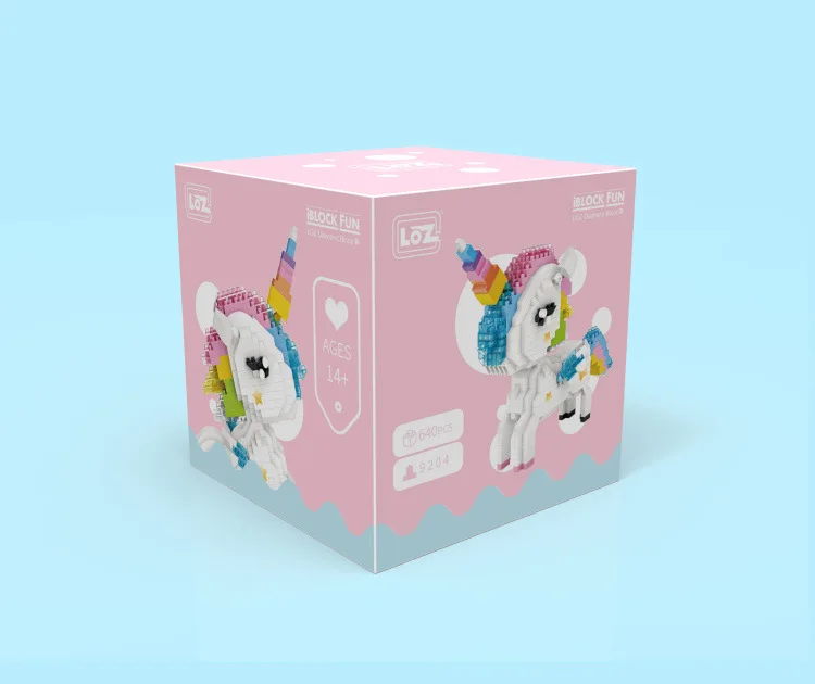 

2018 new LOZ Mini Blocks Cartoon Building Bricks for Kids Toy Movie Crayon Shin-chan unicorn Model Children Educational Gifts