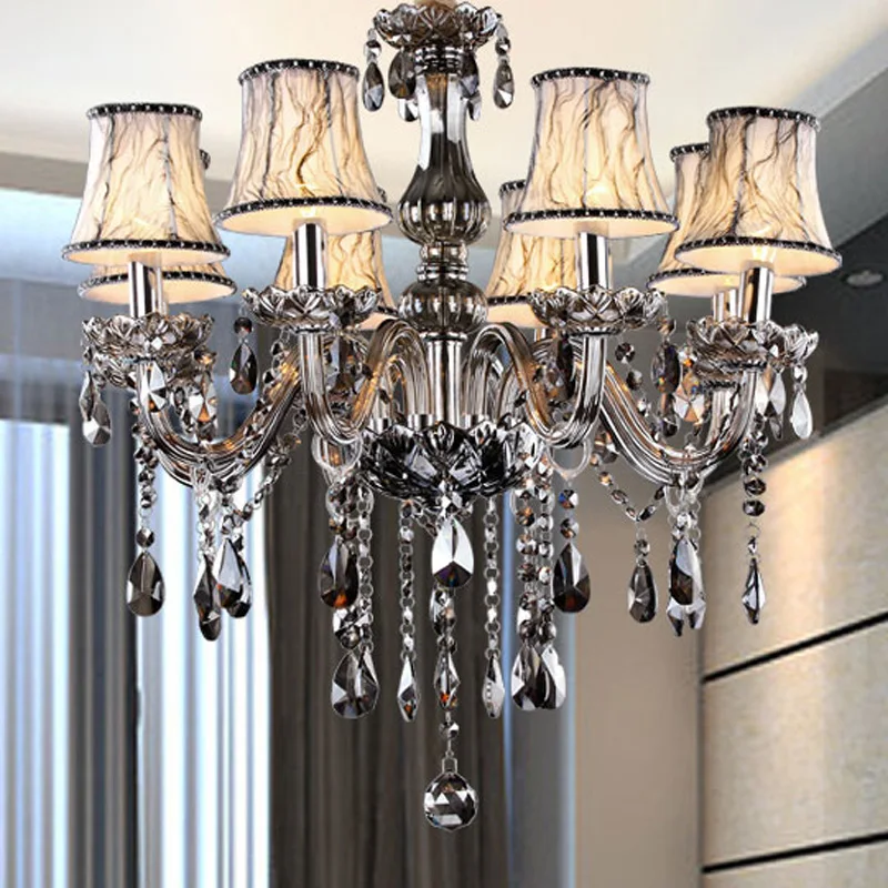 European Modern Luxury Smoke Gray Crystal Chandelier 8 E14 Bulb Indoor Lamp Fixture Lightings For Restaurant Living Room PL475-8
European Modern Luxury Smoke Gray Crystal Chandelier 8 E14 Bulb Indoor Lamp Fixture Lightings For Restaurant Living Room PL475-8