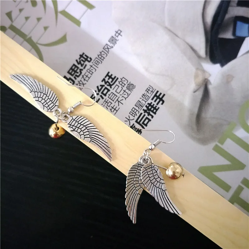 Children Gifts Golden Snitch Earrings Lady Popular Vintage Style Sweety Angle Wings Earring For Women
Children Gifts Golden Snitch Earrings Lady Popular Vintage Style Sweety Angle Wings Earring For Women